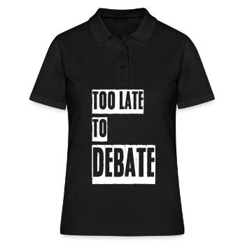 Discussion Équipe de débat Club de débat - Polo Femme - noir - Devant - Ailine (174cm)