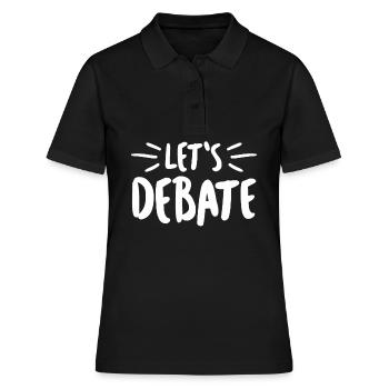 Équipe de débat du club de débat - Polo Femme - noir - Devant - Ailine (174cm)