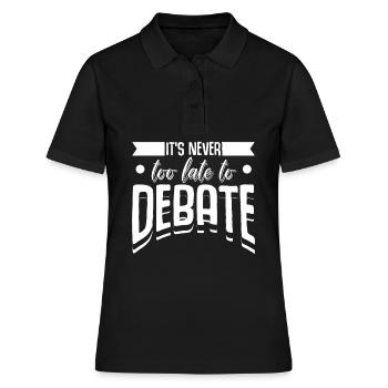 Équipe de débat du club de débat sur la rhétorique - Polo Femme - noir - Devant - Ailine (174cm)