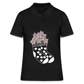 Chaussettes d’hiver Chaussettes fleurs Chaussette Chaussettes en laine - Polo Femme - noir - Devant - Ailine (174cm)