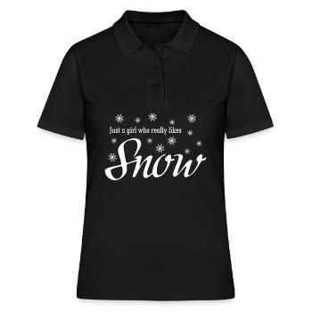 Neige Hiver Flocon De Neige Flocons De Neige - Polo Femme - noir - Devant - Ailine (174cm)