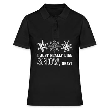Flocon de neige Flocons de neige - Polo Femme - noir - Devant - Ailine (174cm)