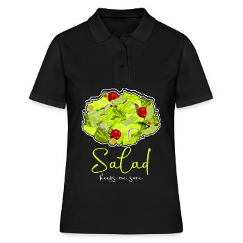 Salade Vegan Salades Végétariennes - Polo Femme - noir - Devant - Ailine (174cm)