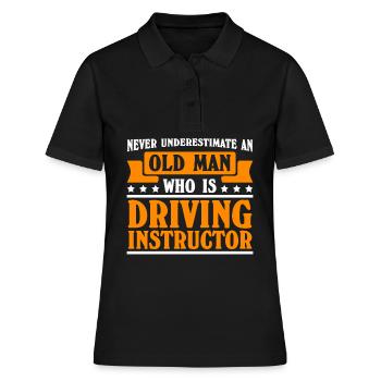 École de conduite moniteur d’auto-école - Polo Femme - noir - Devant - Ailine (174cm)