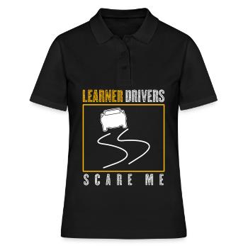 Moniteur d’auto-école Apprenti conducteur - Polo Femme - noir - Devant - Ailine (174cm)