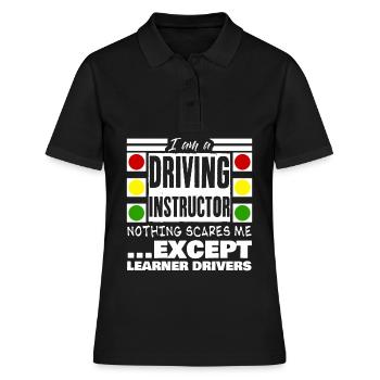 Moniteur d’auto-école Apprentis conducteurs - Polo Femme - noir - Devant - Ailine (174cm)