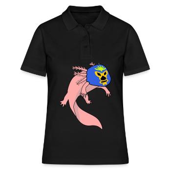 Lucha Libre Axolotl Luchador - Polo Femme - noir - Devant - Ailine (174cm)