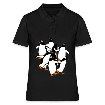 Pingouins pingouins - Polo Femme - noir - Devant - Ailine (174cm)