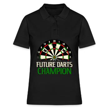 Dartboard Darts Dart Player - Frauen Polo Shirt - Schwarz - Vorne - Ailine (174cm)