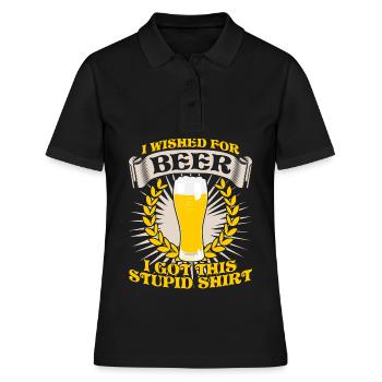 Beer - Frauen Polo Shirt - Schwarz - Vorne - Ailine (174cm)