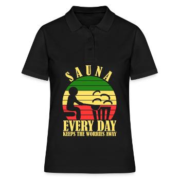 Sauna Bien-être - Polo Femme - noir - Devant - Ailine (174cm)