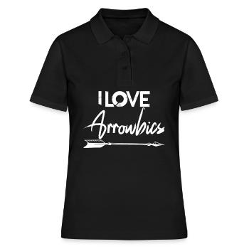 Compound Bow Shooting Archery Bow - Frauen Polo Shirt - Schwarz - Vorne - Ailine (174cm)