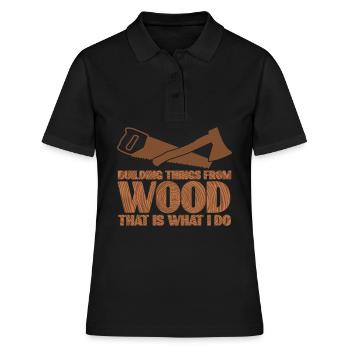 Carpenter Wood - Frauen Polo Shirt - Schwarz - Vorne - Ailine (174cm)