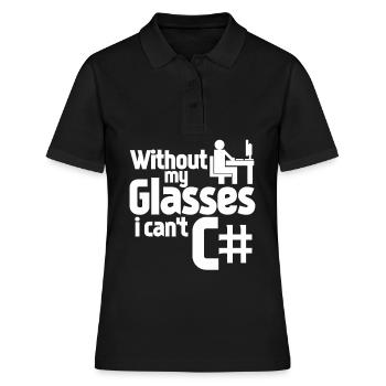 Admin Programmeur Informatique - Polo Femme - noir - Devant - Ailine (174cm)