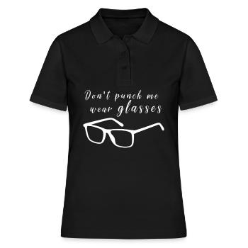 Lunettes Ne me frappez pas - Polo Femme - noir - Devant - Ailine (174cm)