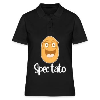 Potato Glasses Spectacles Opticals - Frauen Polo Shirt - Schwarz - Vorne - Ailine (174cm)