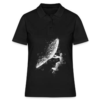 Wing Foiling Winging Wing Surfing - Women's Polo Shirt - black - Front - Ailine (174cm)