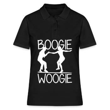Boogie Woogie Dance Dancing Swing - Frauen Polo Shirt - Schwarz - Vorne - Ailine (174cm)