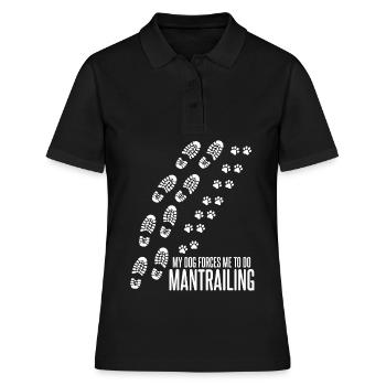 Mantrailing Mantrailer Dogs - Women's Polo Shirt - black - Front - Ailine (174cm)