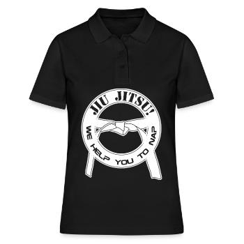 Ju-Jitsu Blague Jiu-Jitsu Brésilien BJJ - Polo Femme - noir - Devant - Ailine (174cm)