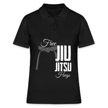 Ju-Jitsu Brésilien Jiu-Jitsu Blague BJJ - Polo Femme - noir - Devant - Ailine (174cm)
