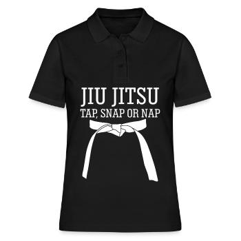 Ju-Jitsu Jiu-Jitsu BJJ Jujutsu - Polo Femme - noir - Devant - Ailine (174cm)