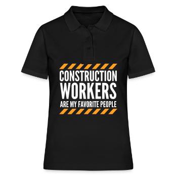 Directeur de la construction Ouvrier de la construction - Polo Femme - noir - Devant - Ailine (174cm)