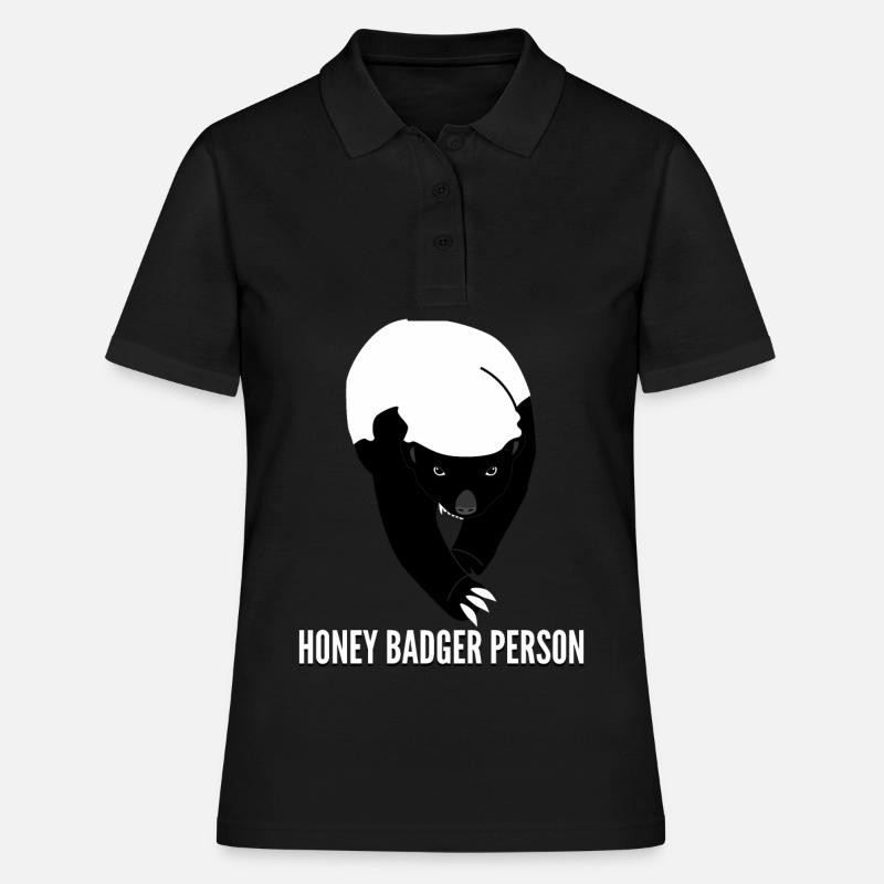 Honey Badgers Grumpy Honey Badger - Women's Polo Shirt - black