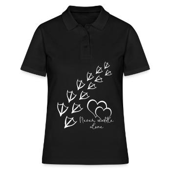 Oies d’oie - Polo Femme - noir - Devant - Ailine (174cm)