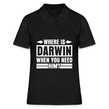 Misanthrope Darwin Darwinism - Frauen Polo Shirt - Schwarz - Vorne - Ailine (174cm)
