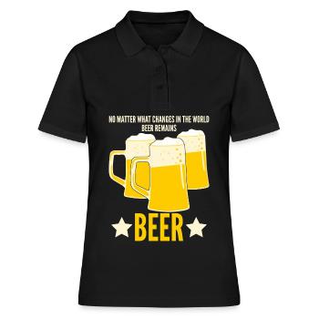 Beer Remains Beer - Frauen Polo Shirt - Schwarz - Vorne - Ailine (174cm)