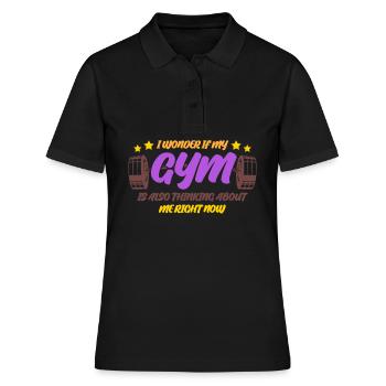 Motivation du bodybuilder Joke Bodybuilder - Polo Femme - noir - Devant - Ailine (174cm)