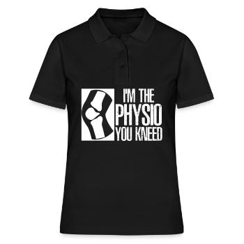 Physio Joke Kinésithérapie - Polo Femme - noir - Devant - Ailine (174cm)