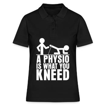 Physio Physiotherapy - Frauen Polo Shirt - Schwarz - Vorne - Ailine (174cm)