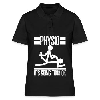 Physiotherapy Physio - Frauen Polo Shirt - Schwarz - Vorne - Ailine (174cm)