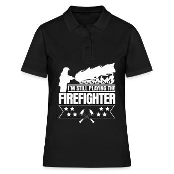 Firefighter Fire Truck Fire Brigade - Frauen Polo Shirt - Schwarz - Vorne - Ailine (174cm)