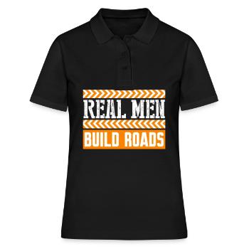 Constructeur routier Gardien de route - Polo Femme - noir - Devant - Ailine (174cm)