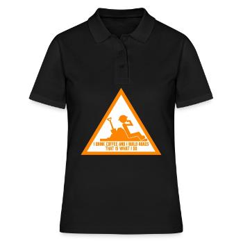 Road Keeper Roadbuilder Roadmaker - Polo Femme - noir - Devant - Ailine (174cm)