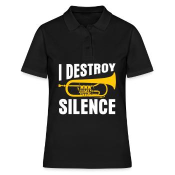 Flugelhorn Orchestra Brass Music - Frauen Polo Shirt - Schwarz - Vorne - Ailine (174cm)