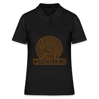 Travail du bois Bois de chauffage Bois de bûcheron - Polo Femme - noir - Devant - Ailine (174cm)