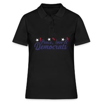 Élections démocratiques Démocratie Démocrate - Polo Femme - noir - Devant - Ailine (174cm)