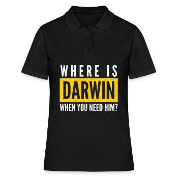 Misanthrope Darwin Award Darwinism - Frauen Polo Shirt - Schwarz - Vorne - Ailine (174cm)