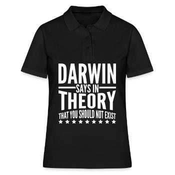 Misanthrope Darwin Darwinism - Frauen Polo Shirt - Schwarz - Vorne - Ailine (174cm)