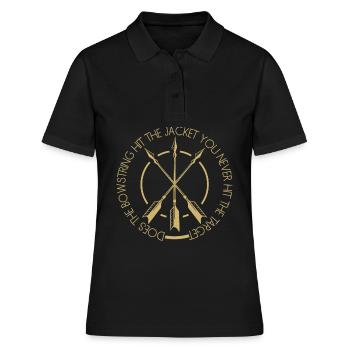 Compound Bow Archery Long Bow Archer - Frauen Polo Shirt - Schwarz - Vorne - Ailine (174cm)
