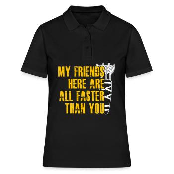 Archery Joke Compound Bow Recurve Bow - Frauen Polo Shirt - Schwarz - Vorne - Ailine (174cm)