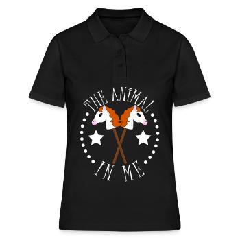 Hobby Horsing Hobby Horse - Frauen Polo Shirt - Schwarz - Vorne - Ailine (174cm)