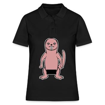 Rat taupe nu - Polo Femme - noir - Devant - Ailine (174cm)
