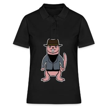 Pas si nu rat-taupe - Polo Femme - noir - Devant - Ailine (174cm)