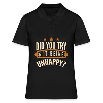 Misanthrope Goth Sarcasme Malheureux - Polo Femme - noir - Devant - Ailine (174cm)