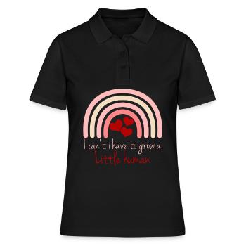 Pregnancy Expecting Pregnant Baby Mother - Frauen Polo Shirt - Schwarz - Vorne - Ailine (174cm)